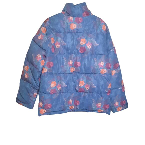 Sundance Womens Kimmy Blue Floral Puffer Jacket Size Small - Picture 3 of 6